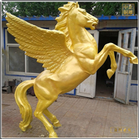 大型帶翅膀銅馬雕塑